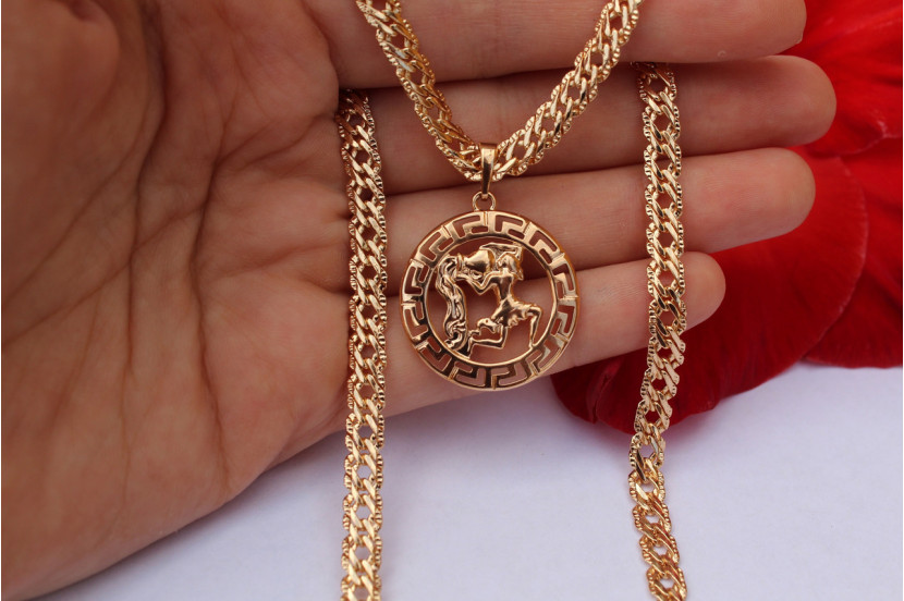 Кулон зодіак Xuping Jewelry водолій 2.5 см золотистий