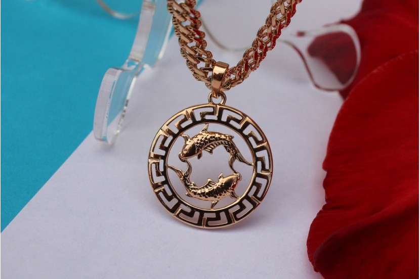 Кулон зодіак Xuping Jewelry риби 2.5 см золотистий
