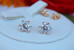 Сережки гвоздики Xuping Jewelry камінь на шість кріплень 7 мм золотисті
