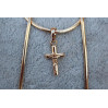 Хрестик Xuping Jewelry гладкий з розп'яттям 1,5 см золотистий