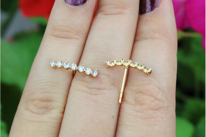 Сережки гвоздики Xuping Jewelry 1,5 см золотисті