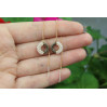 Сережки протяжки Xuping Jewelry бублики 10 см золотисті
