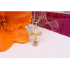 Хрестик Xuping Jewelry ажурна сітка 3 см золотистий