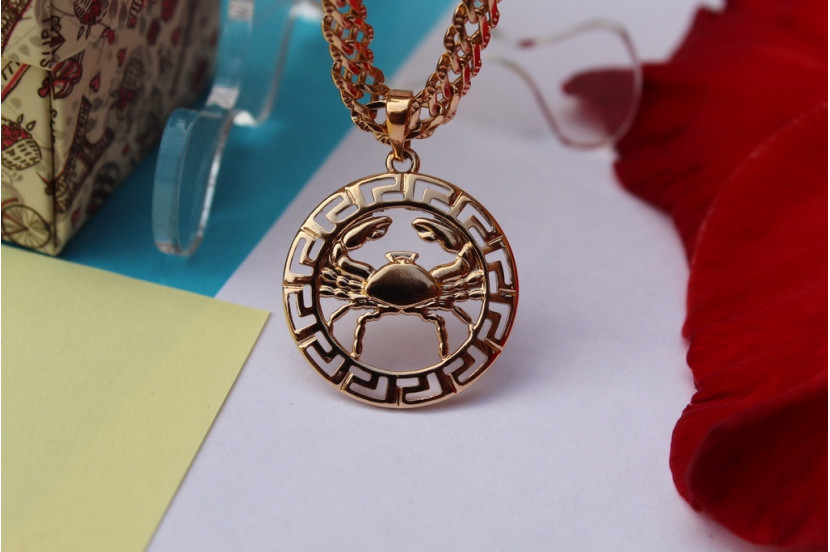 Кулон зодіак Xuping Jewelry рак 2,5 см золотистий