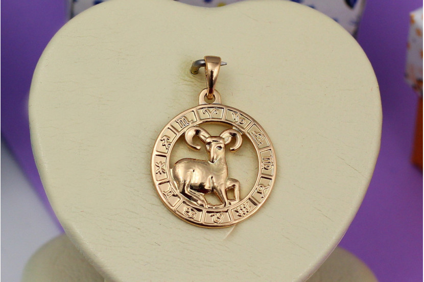 Кулон зодіак Xuping Jewelry овен 2 см золотистий