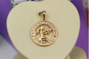 Кулон зодіак Xuping Jewelry діва 2 см золотистий