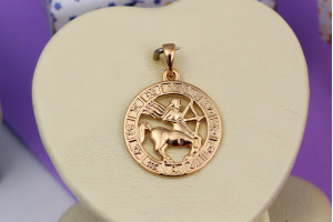 Кулон зодіак Xuping Jewelry стрілець 2 см золотистий