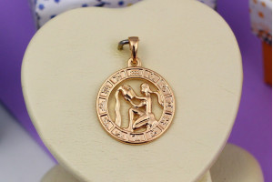 Кулон зодіак Xuping Jewelry водолій 2 см золотистий