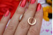 Сережки Xuping Jewelry кільця з камінням в 2 ряди 1,2 см золотисті