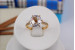 Кільце Xuping Jewelry тонке з білим фіанітом 11 мм на шість кріплень р 18 золотисте