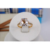 Кільце Xuping Jewelry тонке з білим фіанітом 11 мм на шість кріплень р 18 золотисте