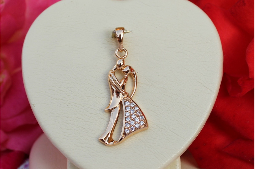 Кулон Xuping Jewelry поцілунок 2,5 см золотистий