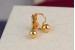 Сережки дитячі Xuping Jewelry кульки 5 мм з французькою застібкою довжина 1,5 см золотисті