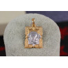 Ладанка Xuping Jewelry з куточками з боків комбінована 2 см
