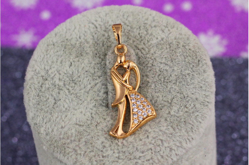 Кулон Xuping Jewelry поцілунок 2,5 см золотистий