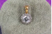 Кулон Xuping Jewelry білий камінь з камінчиками по колу 1,1 см золотистий