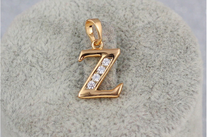 Кулон Xuping Jewelry літера Z 1,5 см золотистий