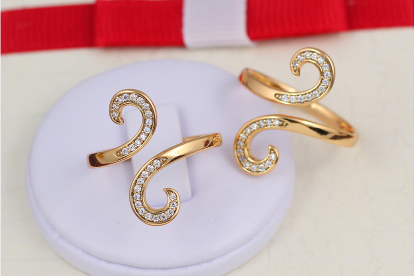 Кільце Xuping Jewelry лебідь розсувне р 18 і більше золотисте