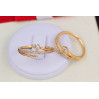 Кільце Xuping Jewelry змійка з каменем сердечко р 20 золотисте