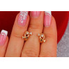 Сережки дитячі Xuping Jewelry бантики 8 мм золотисті