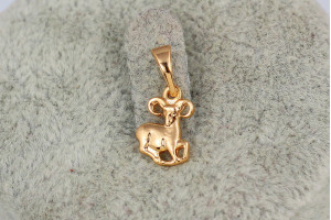 Кулон зодіак Xuping Jewelry овен 1,2 см золотистий