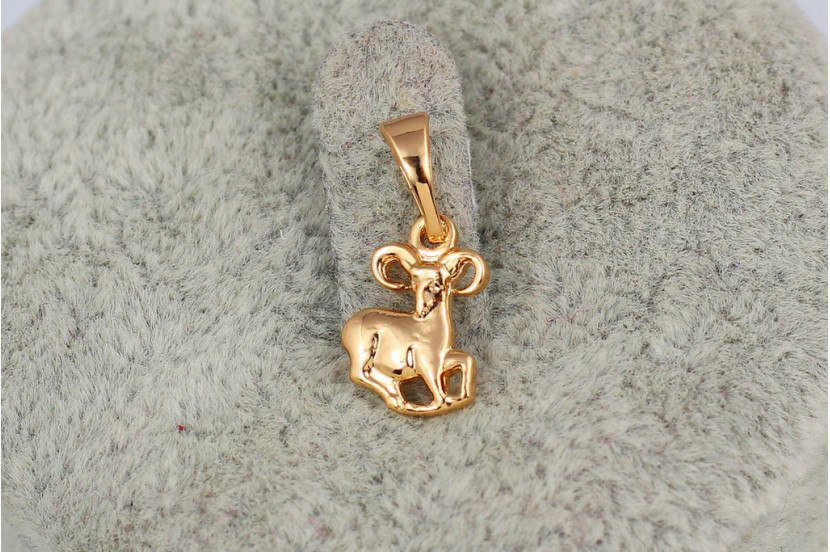Кулон зодіак Xuping Jewelry овен 1,2 см золотистий