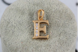 Кулон Xuping Jewelry літера Е 1.5 см золотистий