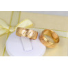 Обручка Xuping Jewelry грановане з скісними краями 8 мм 16,17,18,19,20 р золотиста 17