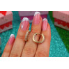Сережки Xuping Jewerly колечка з каменів 1,5 см золотисті