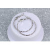 Сережки кільця Xuping Jewelry 2,5 см зі смужками сріблясті