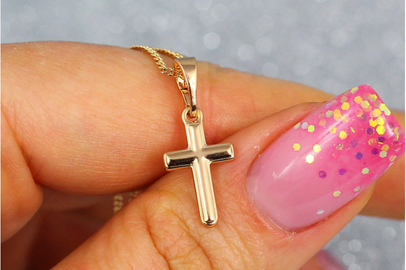 Хрестик Xuping Jewelry 1.5 см золотистий