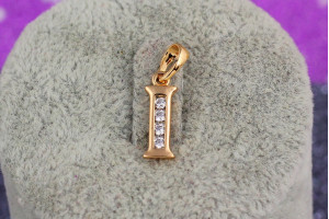 Кулон Xuping Jewelry літера I довжина 1,5 см золотистий
