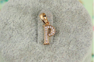 Кулон Xuping Jewelry літера P 1,2 см золотистий