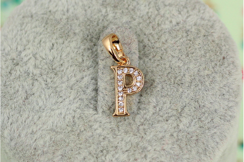 Кулон Xuping Jewelry літера P 1,2 см золотистий