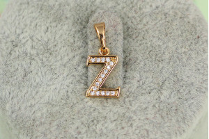 Кулон Xuping Jewelry літера Z 1,2 см золотистий