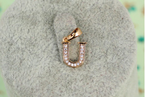 Кулон Xuping Jewelry літера U 1,2 см золотистий