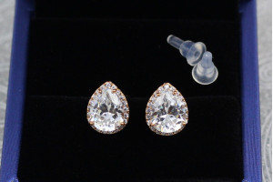 Сережки гвоздики Xuping Jewelry крапля 1.3 см золоті