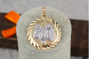 Кулон Xuping Jewelry круглий мусульманський 3,5 см золотистий