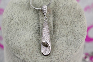 Кулон Xuping Jewelry крапля для тонкої цепочки 2.5 см сріблястий