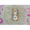 Кулон Xuping Jewelry котик з метеликом 2 см золотистий