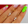 Сережки Xuping Jewelry хрестики 2,7 см золотисті