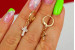 Сережки Xuping Jewelry хрестики 2,7 см золотисті