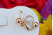 Сережки дитячі Xuping Jewelry кульки 5 мм з французькою застібкою довжина 1,5 см золотисті