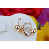 Сережки дитячі Xuping Jewelry кульки 5 мм з французькою застібкою довжина 1,5 см золотисті