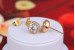 Сережки гвоздики Xuping Jewelry камінь в обідку з каменів 9 мм золотисті