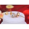 Сережки гвоздики Xuping Jewelry камінь в обідку з каменів 9 мм золотисті
