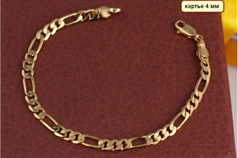 Браслет Xuping Jewelry фігаро 20 см 4 мм золотистий