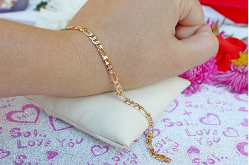 Браслет Xuping Jewelry фігаро 20 см 4 мм золотистий