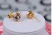 Сережки гвоздики Xuping Jewelry камінчик в обідку 6 мм золотисті