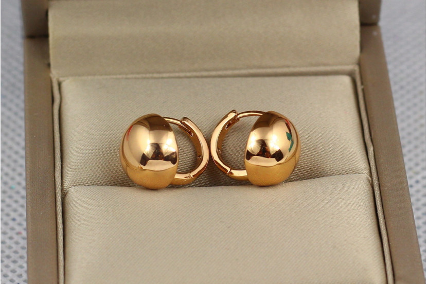 Сережки Xuping Jewelry кульки 12 мм золотисті